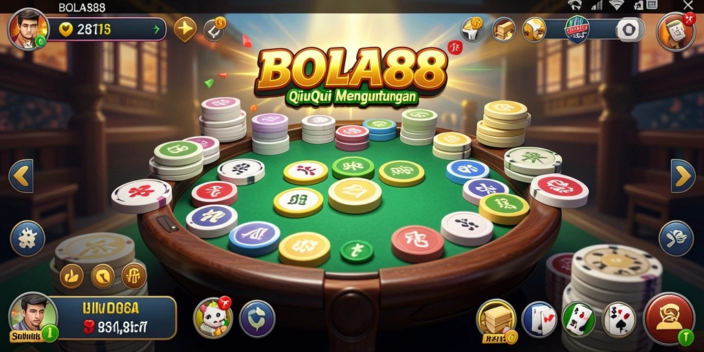 Screenshot utama BOLA88 menampilkan aksi seru QiuQiu.