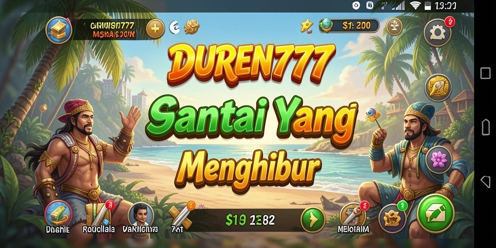 Screenshot DUREN777 menampilkan gameplay yang menyenangkan dan penuh warna.