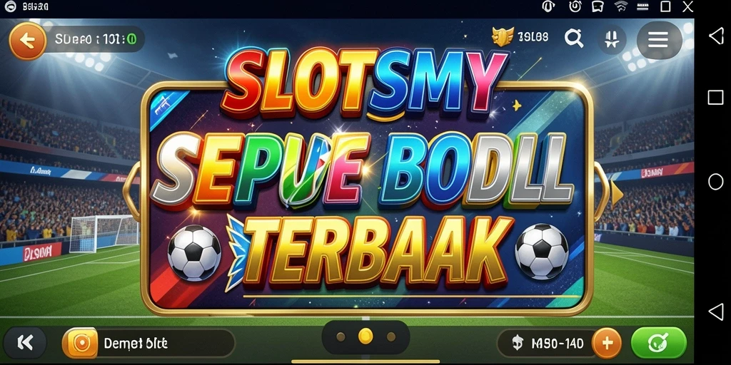 Tampilan gameplay SLOTSMY dengan tema sepak bola yang menarik.