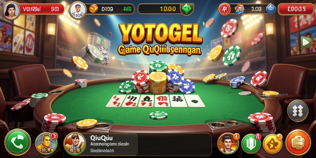 Tampilan gameplay menarik dari YOTOGEL saat bermain QiuQiu.